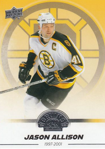 řadová karta JASON ALLISON 23-24 UD Boston Bruins Centennial číslo 48